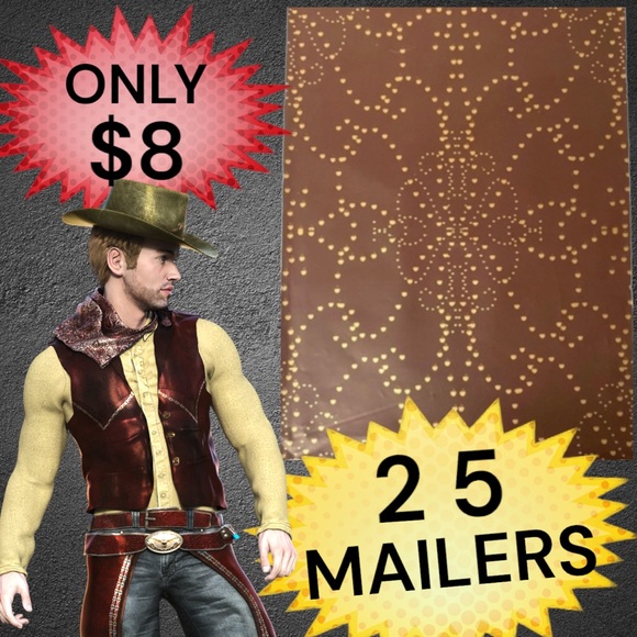 Mailers And More Other - 25 10X13 Western Gold Studded Leather Poly Mailers PRICE IS FIRM